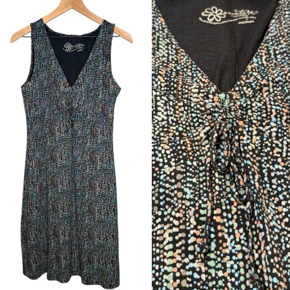 Aventura Sleeveless Multicolor‎ Speckled Bamboo Organic Cotton Dress Medium